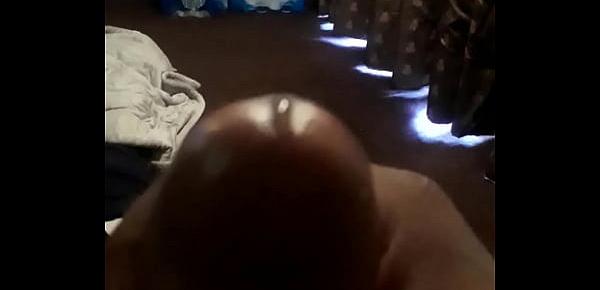 Beating my big dick trying not to nut massive load